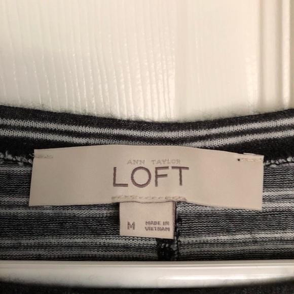 LOFT black and white striped longsleeve T-shirt - Picture 4 of 5
